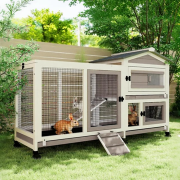 2 Story Rabbit Hutch Outdoor Indoor