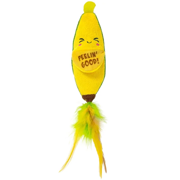 Catstages Peelin' Good Banana Kicker Dental Catnip Toy