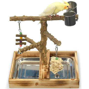 LIMIO Natural Wood Bird Toys Playground