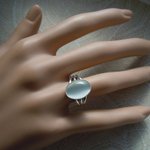 Bella's Ring, White Faux Opal Moonstone, Twilight Inspired Jewelry, Adjustable - Image 5
