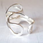 Black Onyx Ring, Adjustable, Gift For Her, Birthday Gift, Friendship Gift, Protection Stone, Mother's Day Gifts, Gothic Ring, Rhodium Plated - Image 5