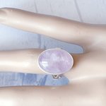 Pale Amethyst Ring, Sterling Silver, Adjustable Statement Jewelry, February Birthstone Lilac Gemstone - Image 7