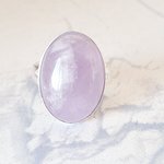 Pale Amethyst Ring, Sterling Silver, Adjustable Statement Jewelry, February Birthstone Lilac Gemstone - Image 4