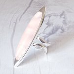Rose Quartz Cuff Ring: Adjustable Boho Statement Jewelry - Image 7