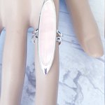 Rose Quartz Cuff Ring: Adjustable Boho Statement Jewelry - Image 5