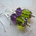 Scottish Thistle Crystal Earrings, Sterling Silver, Flower of Scotland, Bride Jewelry - Image 3