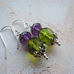 Scottish Thistle Crystal Earrings, Sterling Silver, Flower of Scotland, Bride Jewelry - Image 2