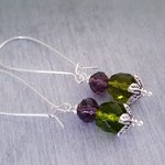 Scottish Thistle Earrings, Handmade Bride Gift, National Emblem of Scotland, Crystal Jewelry - Image 3