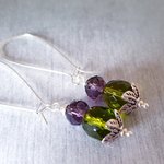 Scottish Thistle Earrings, Handmade Bride Gift, National Emblem of Scotland, Crystal Jewelry - Image 4