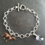 Twilight Inspired Wolf Heart Charm Bracelet, Swarovski Crystal, Bella Swan Jewelry, Vampire Fan Gift, Giftboxed - Image 3