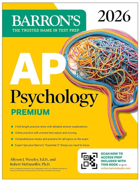AP Psychology Premium, 2026: Prep Book with 3 Practice Tests + Comprehensive by Allyson J. Weseley, Robert McEntarffer