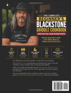 The Complete Beginner's Blackstone Griddle Cookbook by Hank Turner book cover